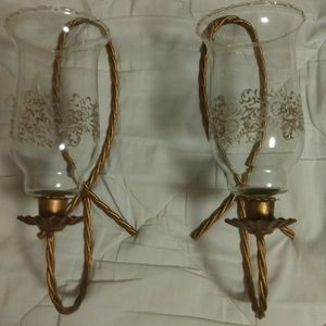 Two WALL SCONCES